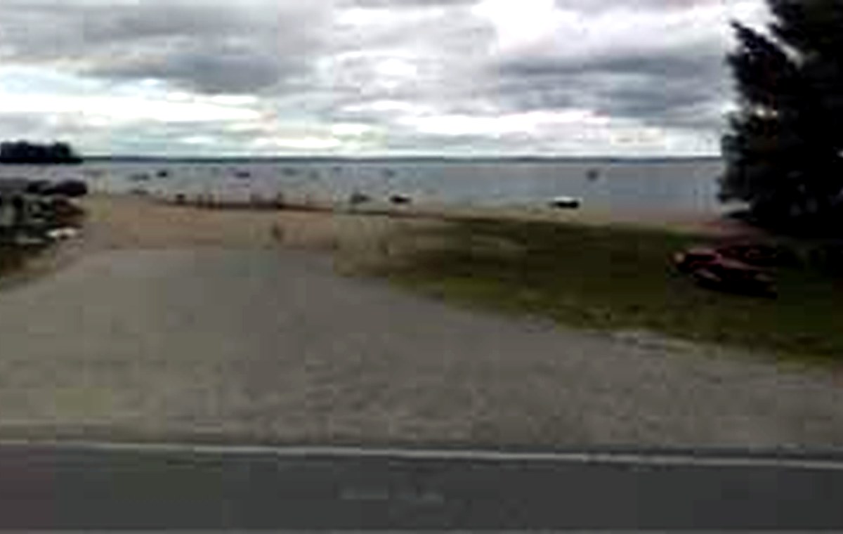 Nason's Beach shoreline on Sebago Lake in Sebago, Maine