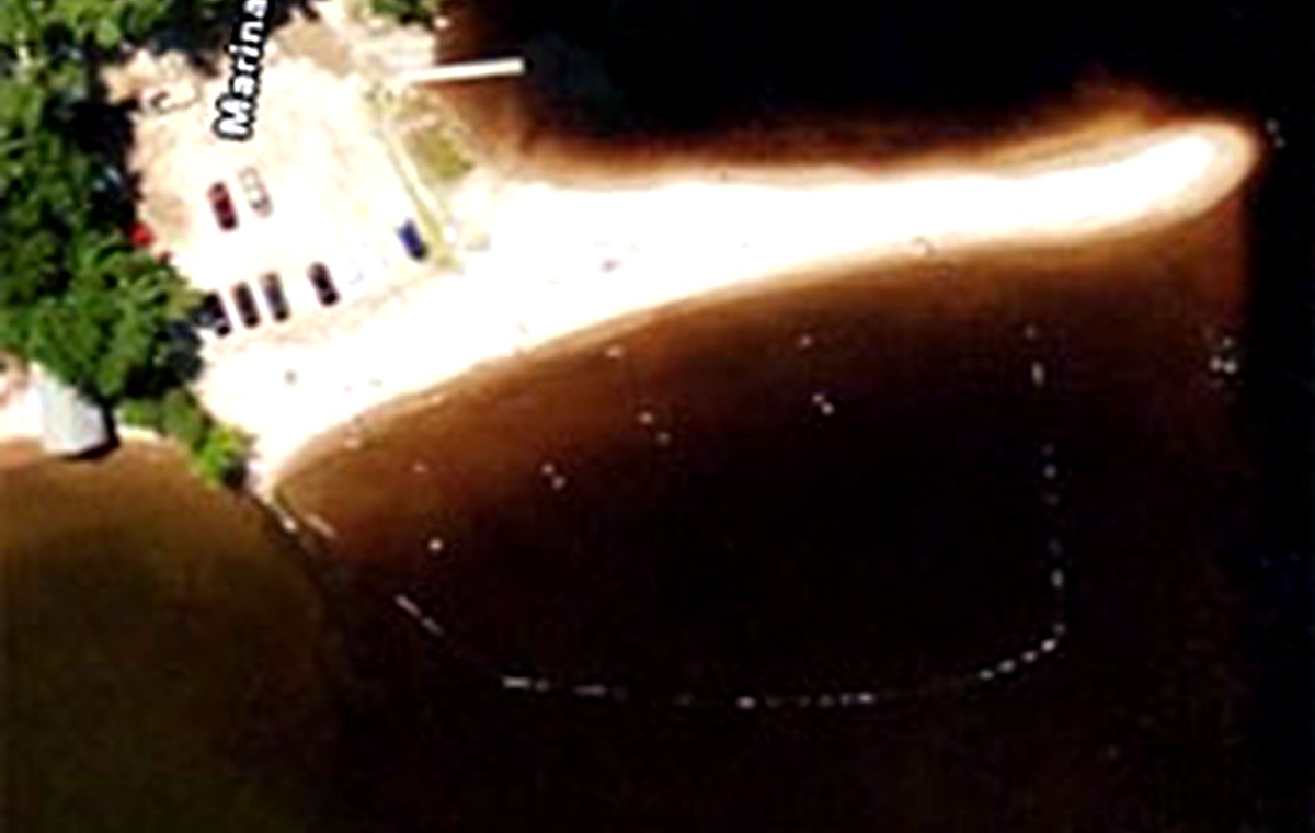 Town of Sebago Public Beach shoreline and swim area