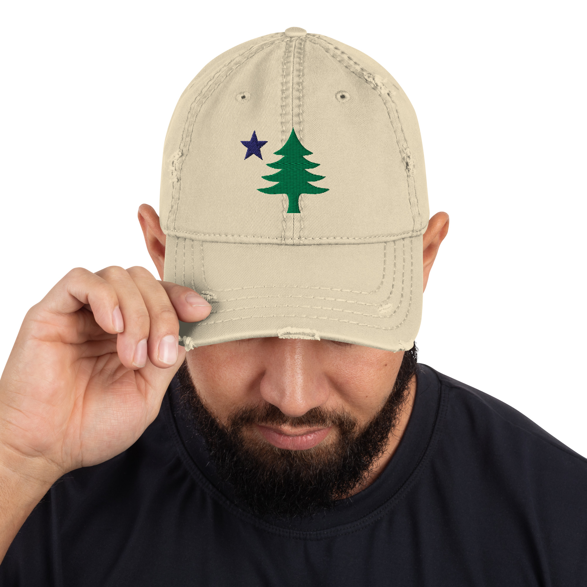 Maine Lone Pine Flag Distressed Dad Hat - Image 5