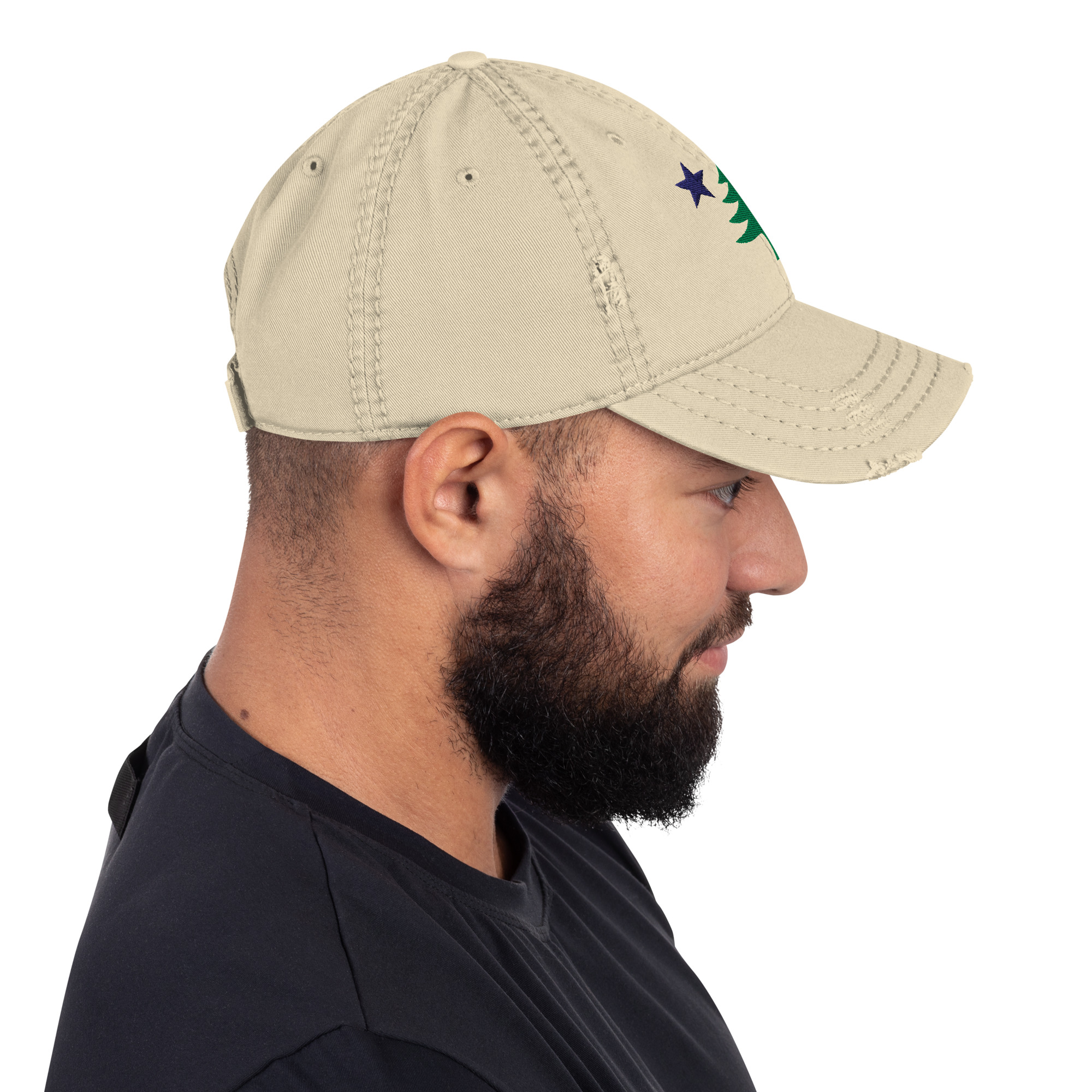 Maine Lone Pine Flag Distressed Dad Hat - Image 12