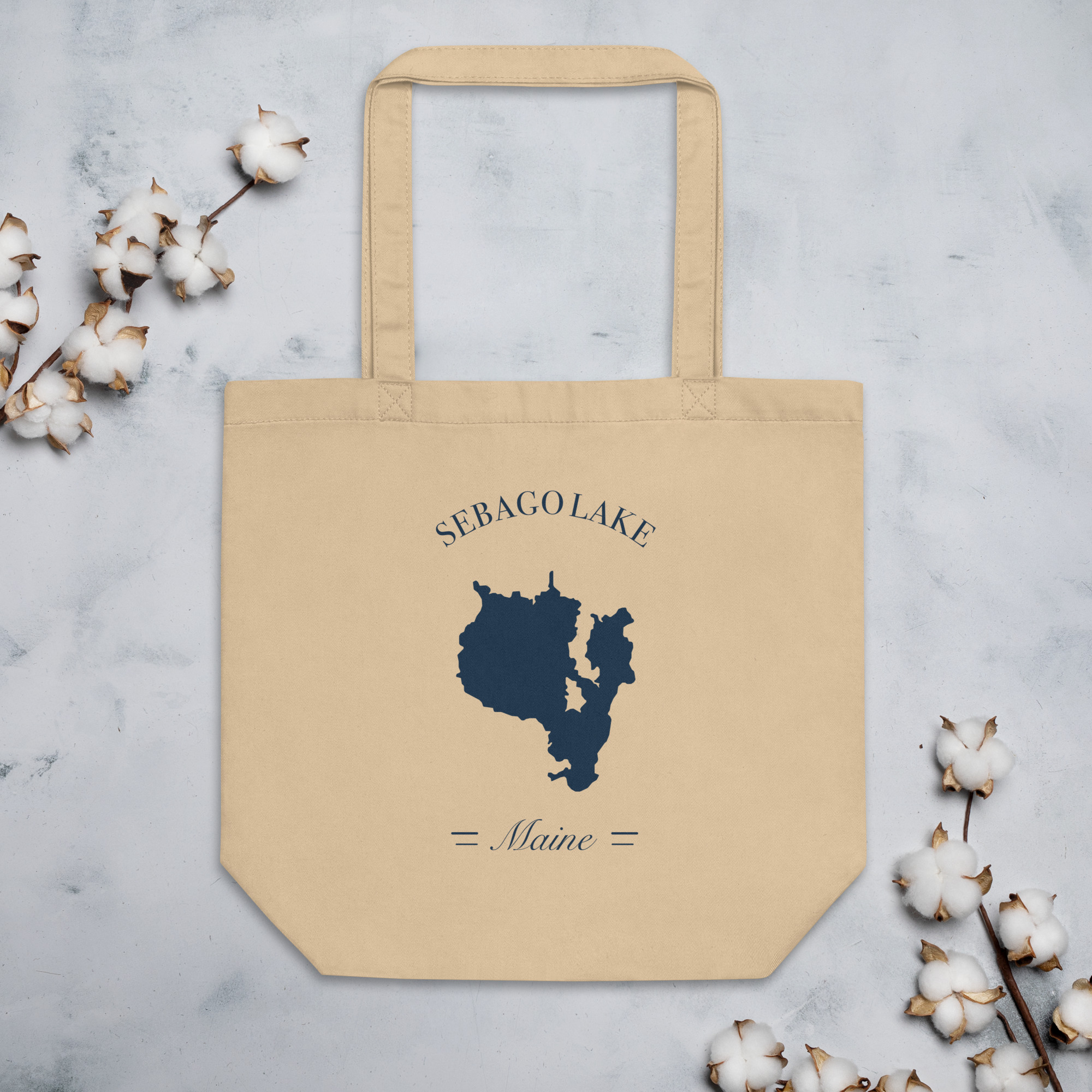 Sebago Lake Maine Organic Cotton Tote Bag - Image 4
