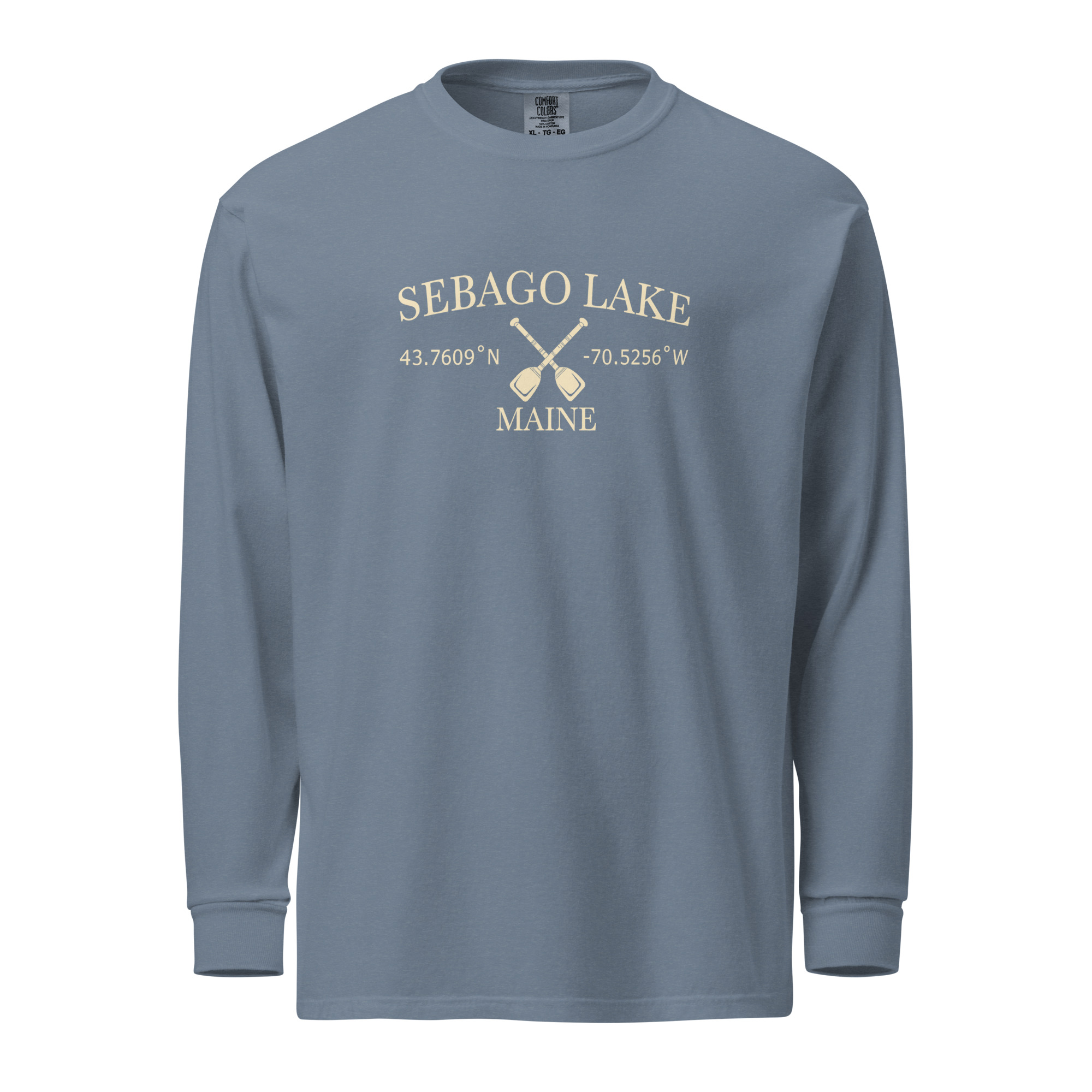 Sebago Lake Coordinates & Paddles Garment-Dyed Long-Sleeve Shirt - Image 2