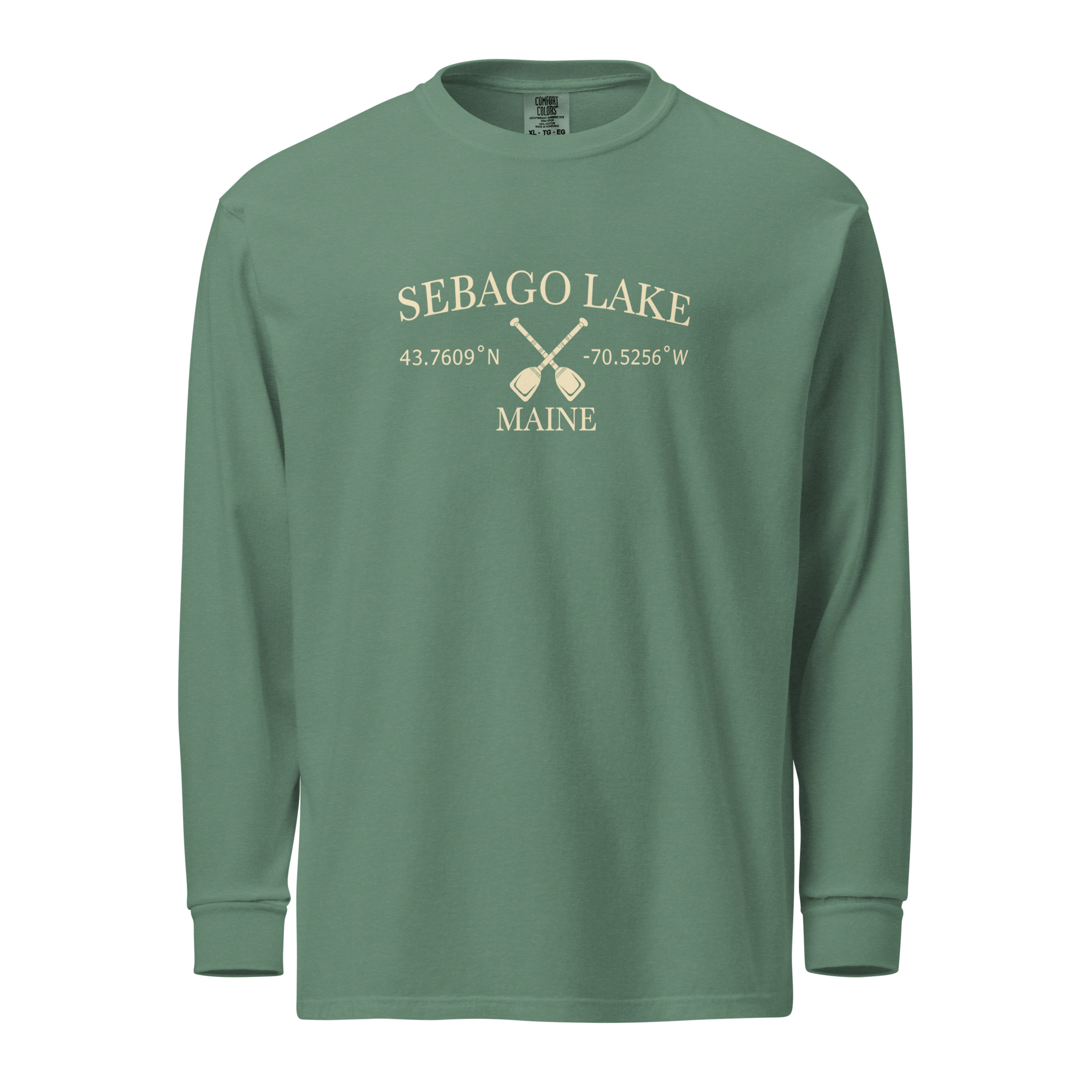 Sebago Lake Coordinates & Paddles Garment-Dyed Long-Sleeve Shirt - Image 3