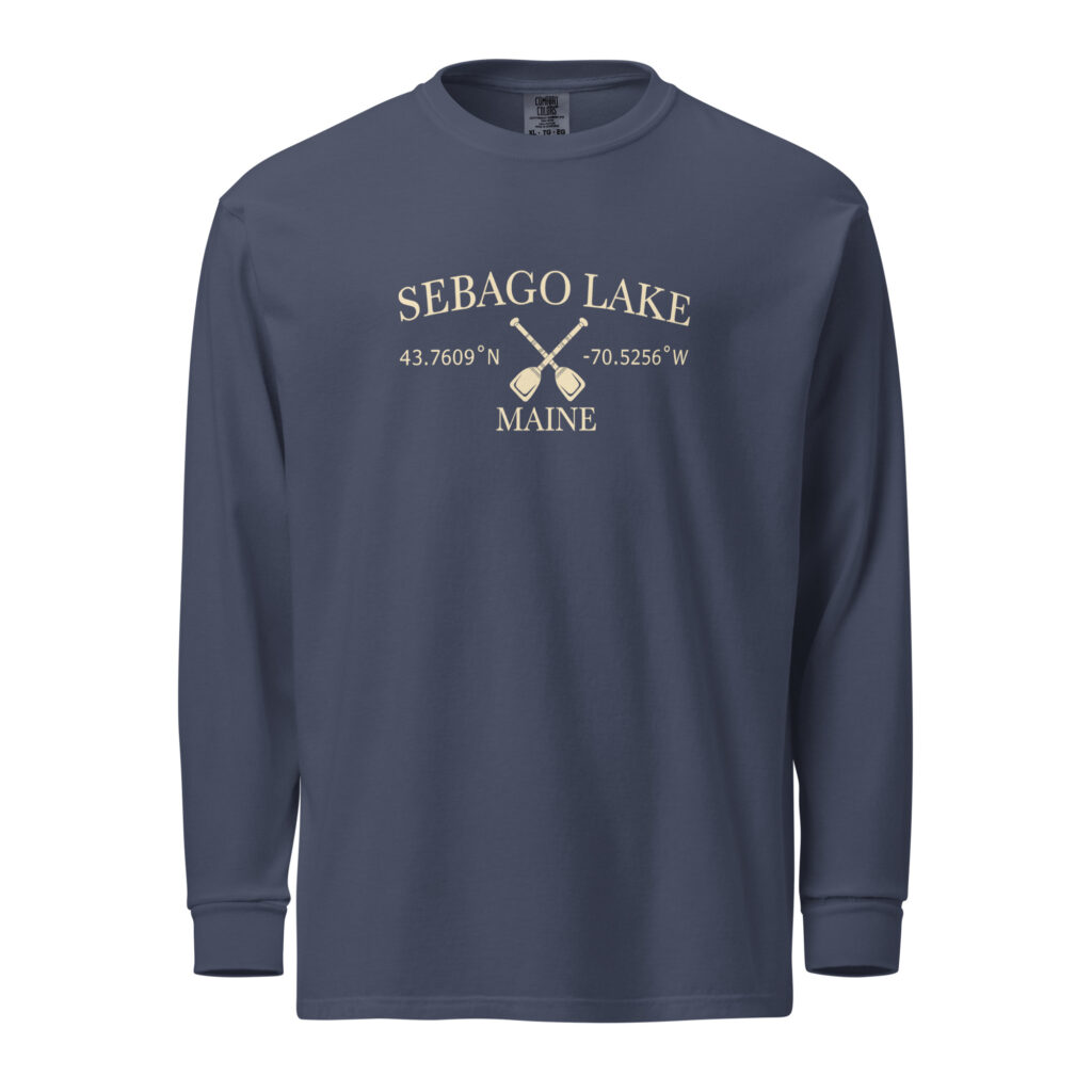 Sebago Lake Coordinates & Paddles Garment-Dyed Long-Sleeve Shirt