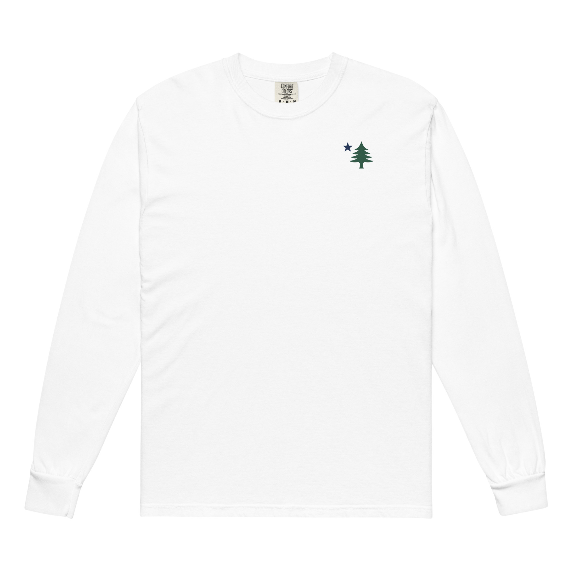 Maine Lone Pine Flag Garment-Dyed Long-Sleeve T-Shirt - Image 2