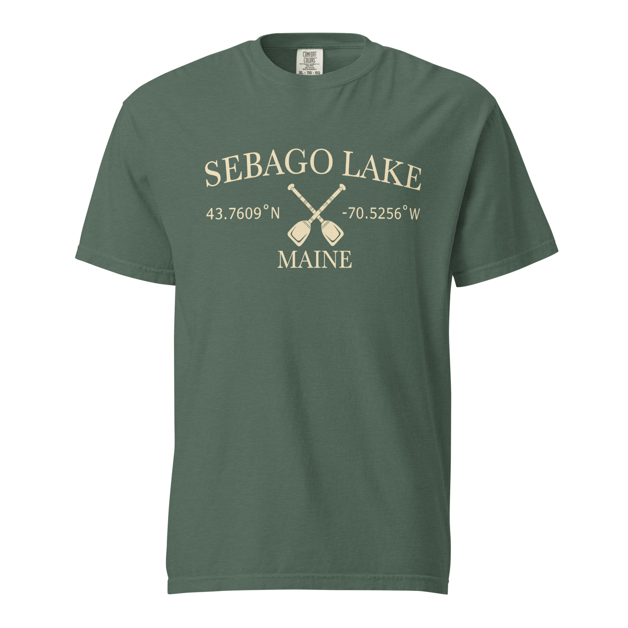 Sebago Lake Coordinates & Paddles Garment-Dyed T-Shirt - Image 2