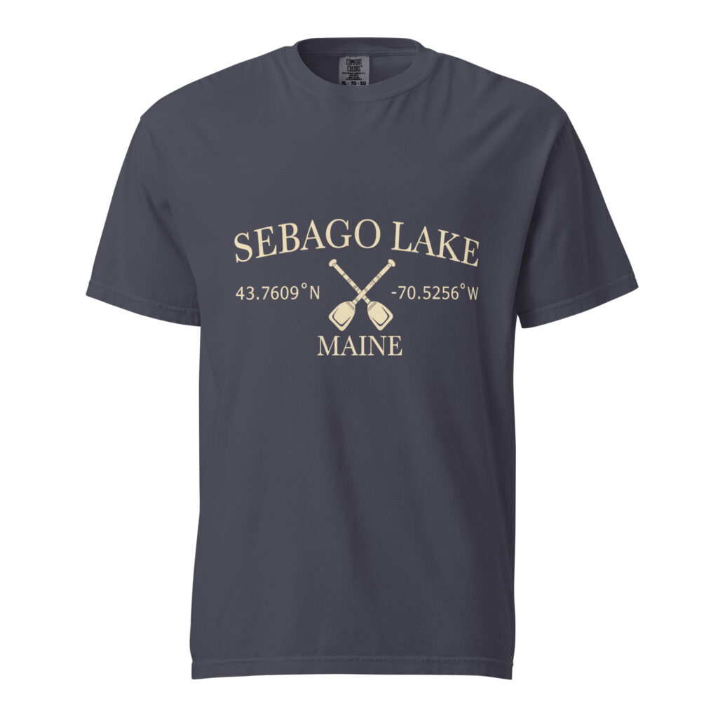 Sebago Lake Coordinates & Paddles Garment-Dyed T-Shirt