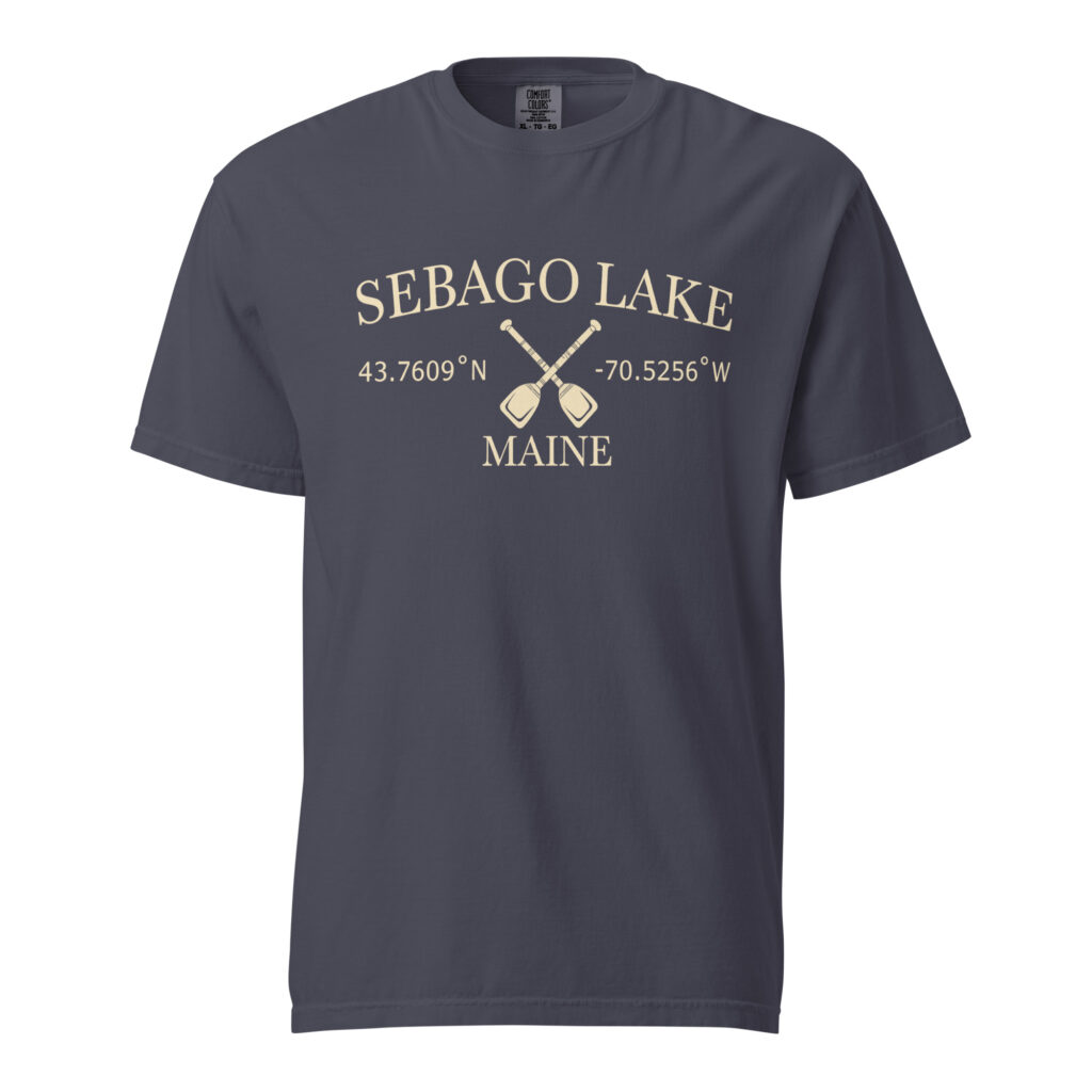 Sebago Lake Coordinates & Paddles Garment-Dyed T-Shirt