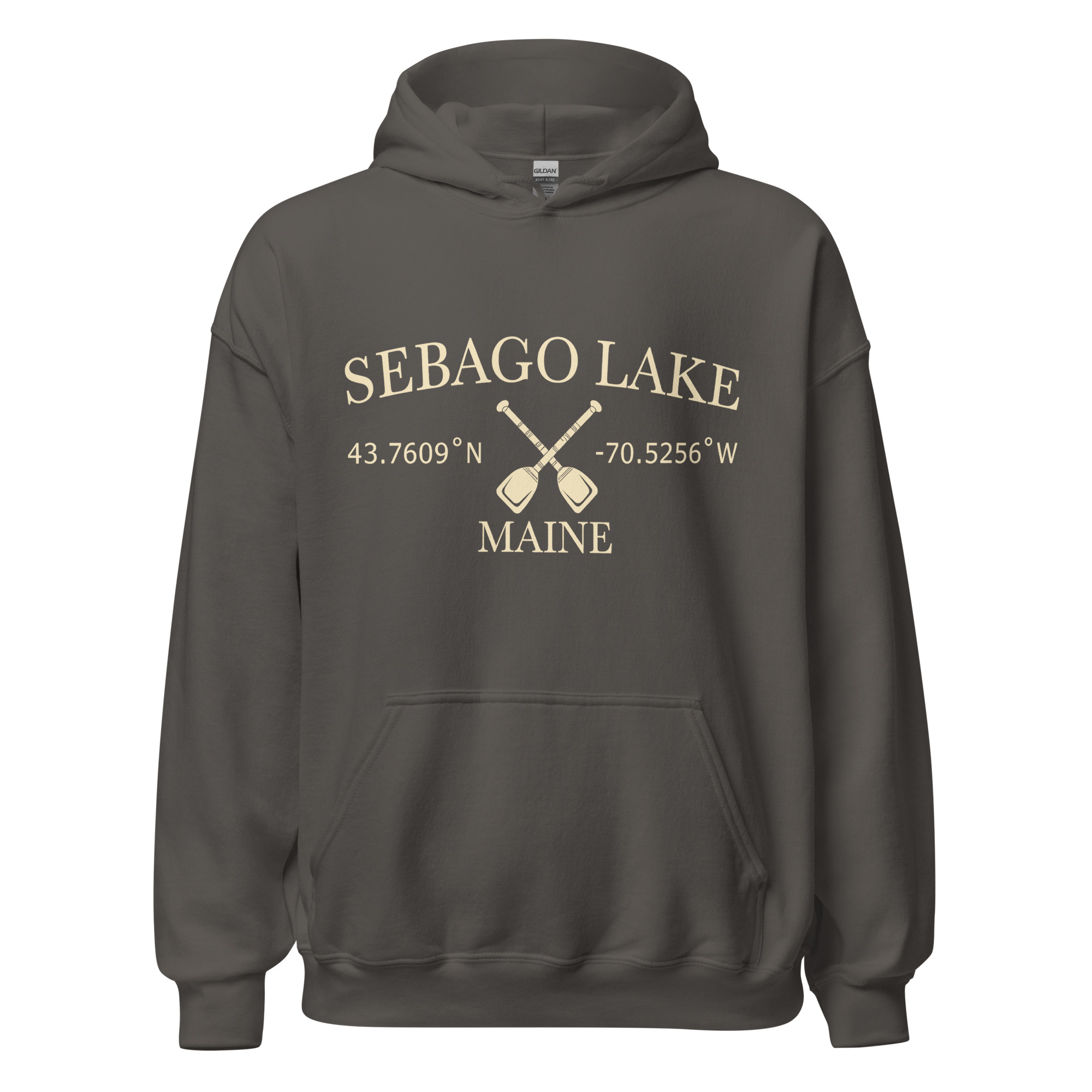 Sebago Lake Coordinates & Paddles Pullover Hoodie - Image 3