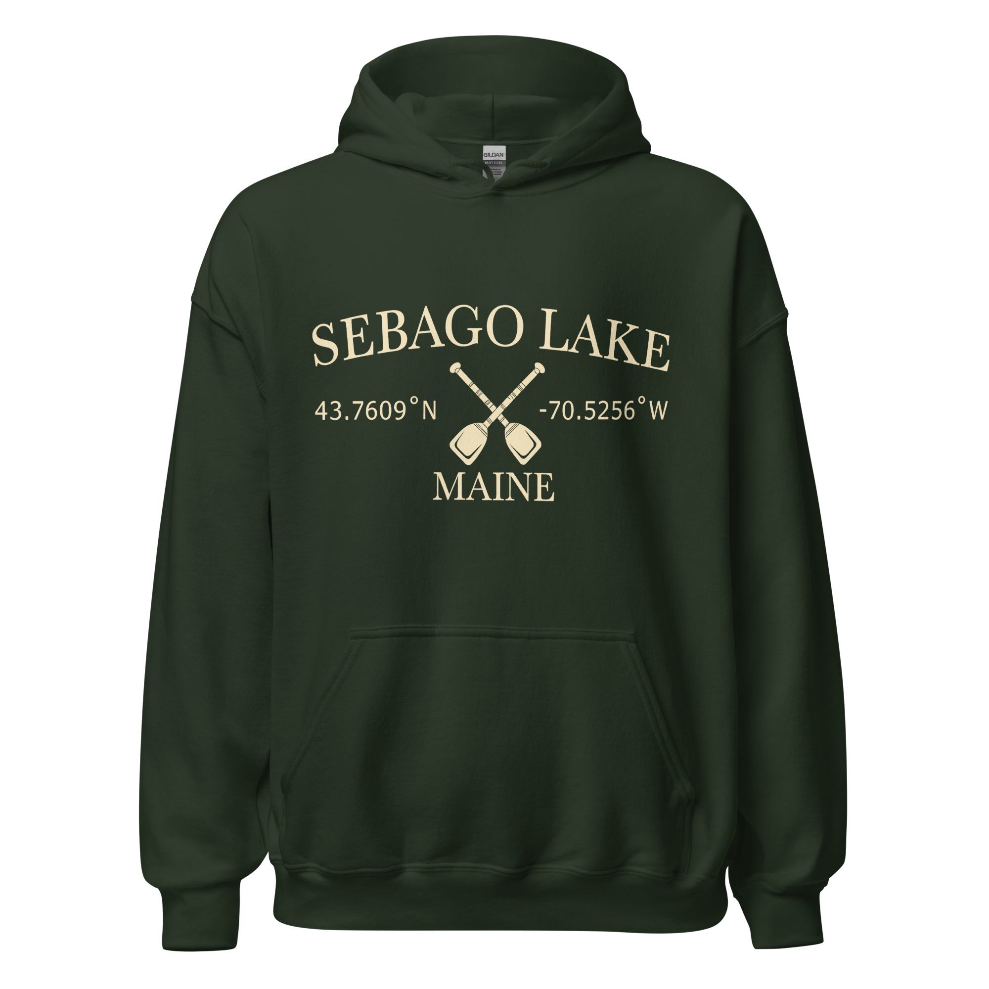 Sebago Lake Coordinates & Paddles Pullover Hoodie - Image 2