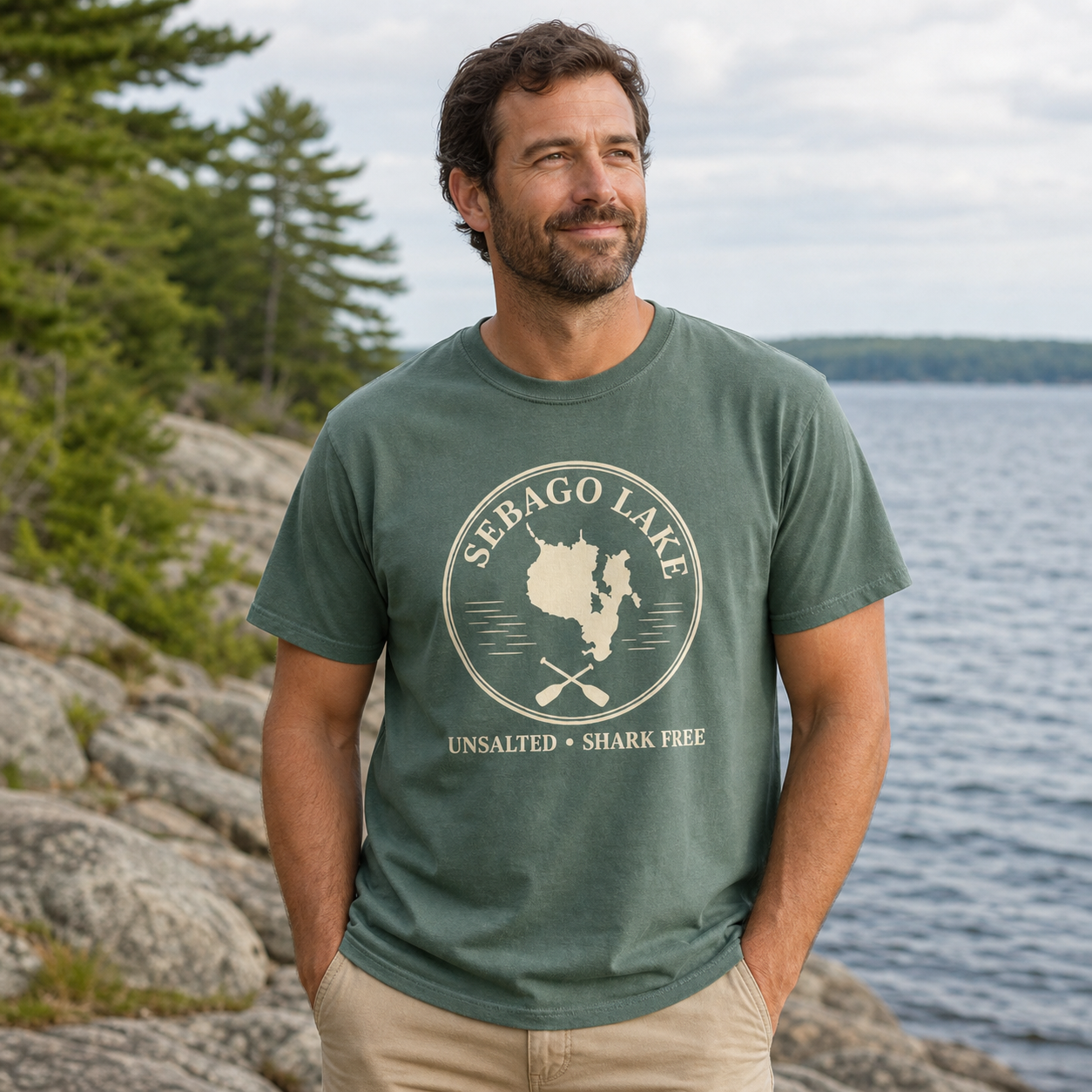 Sebago Lake Unsalted • Shark Free Garment-Dyed T-Shirt - Image 4