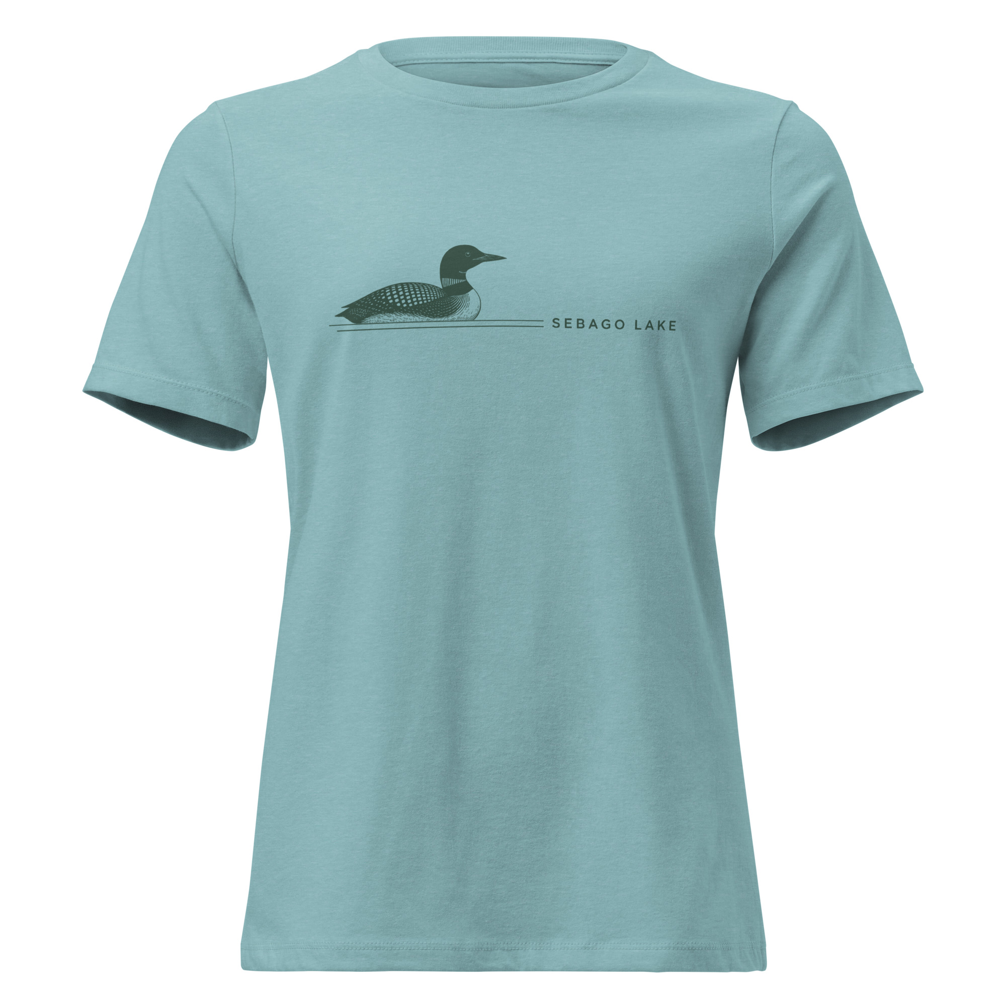 Sebago Lake Loon Pine Women’s Relaxed T-Shirt - Image 2