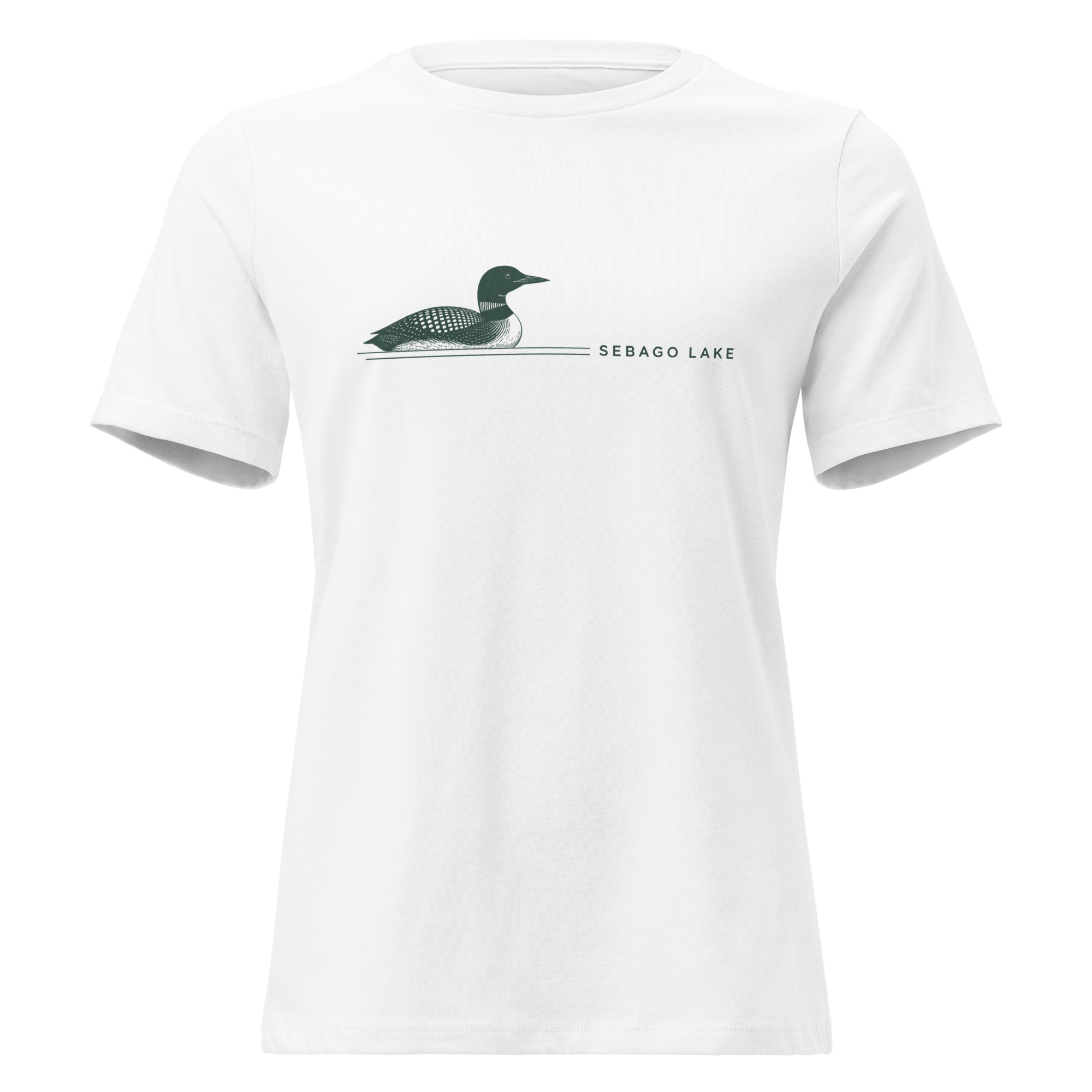 Sebago Lake Loon Pine Women’s Relaxed T-Shirt - Image 8