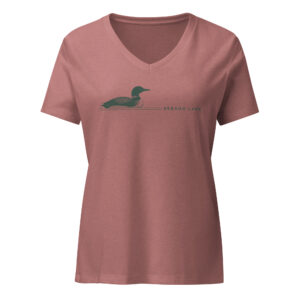 Sebago Lake Loon Pine Women’s V-Neck T-Shirt