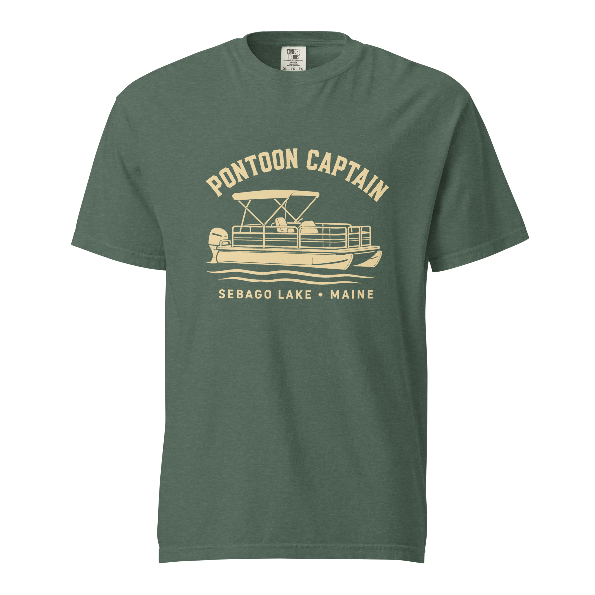 Pontoon Captain Sebago Lake Garment-Dyed T-Shirt - Image 3