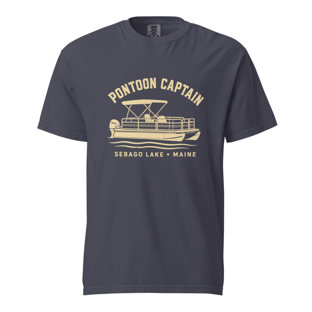 Pontoon Captain Sebago Lake Garment-Dyed T-Shirt